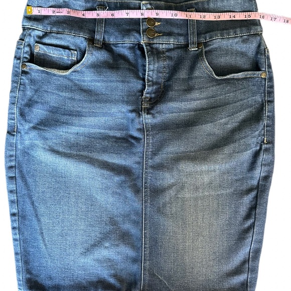 Women’s One5One Blue Denim Jean Skirt Size M - Picture 4 of 9